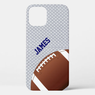 Funda Para iPhone 12 Fútbol Americano Gris Personalizado