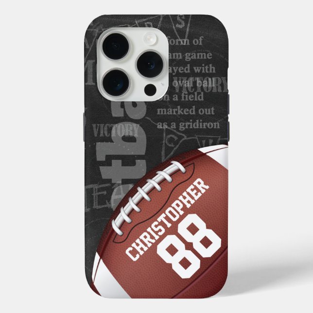 Funda De Case-Mate Para iPhone Fútbol Americano Personalizado (Reverso )