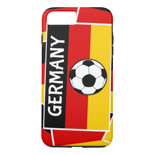 Funda De Case-Mate Para iPhone Fútbol Bandera de Alemania (Reverso)