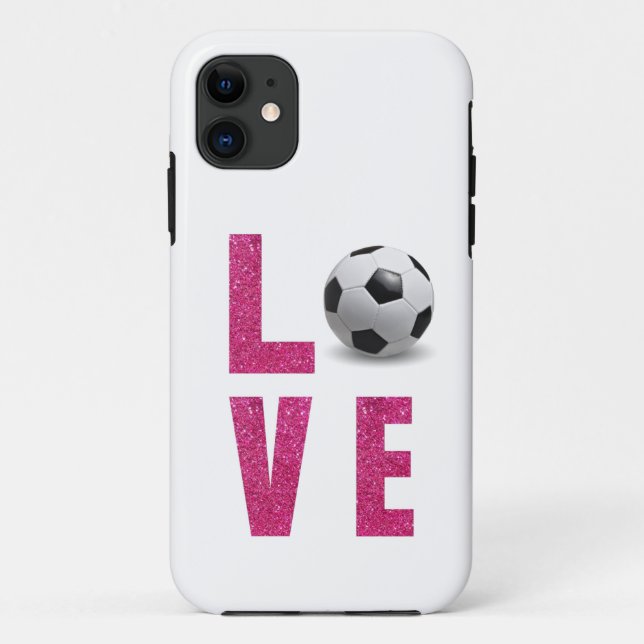 Funda De Case-Mate Para iPhone Fútbol de amor (Reverso)