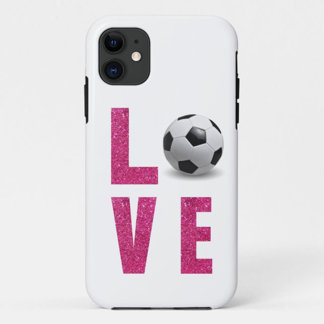 Funda De Case-Mate Para iPhone Fútbol de amor (Reverso)