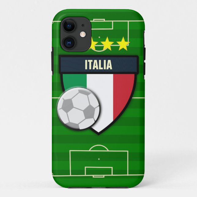 Funda De Case-Mate Para iPhone Fútbol de Italia Italia (Reverso)