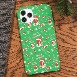 Funda Para iPhone 14 De Case-Mate Fútbol Feliz Navidad Con Patrón De Comida De Aperi