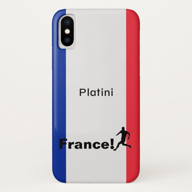 Funda De Case-Mate Para iPhone Fútbol Francia, personalizable (Reverso)