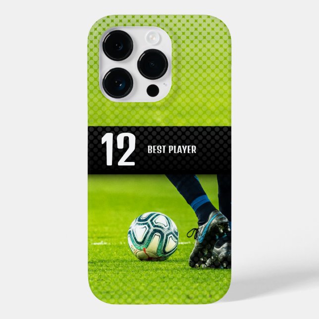 Funda De Case-Mate Para iPhone Fútbol | Mejor jugador de fútbol No. (Reverso )