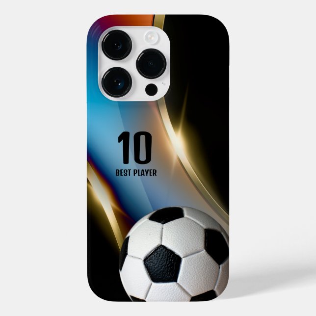 Funda De Case-Mate Para iPhone Fútbol | Mejor jugador de fútbol No. (Reverso )