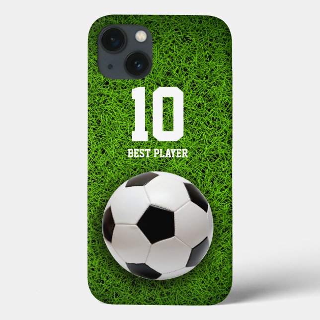 Funda De Case-Mate Para iPhone Fútbol | Mejor jugador de fútbol No. (Reverso)