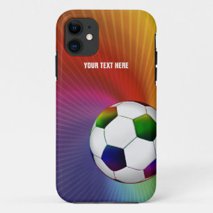 Funda Para iPhone 11 Fútbol psicodélico personalizado
