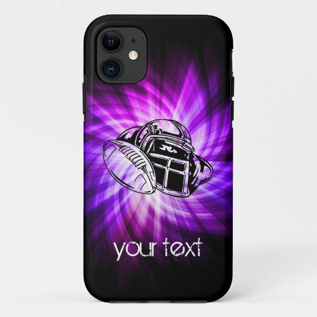 Funda De Case-Mate Para iPhone Fútbol púrpura de Guay (Reverso)