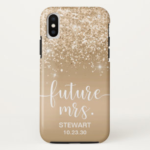 Funda Para iPhone XS Futura Sra. Estuche Glitter Gold Case-Mate para iP