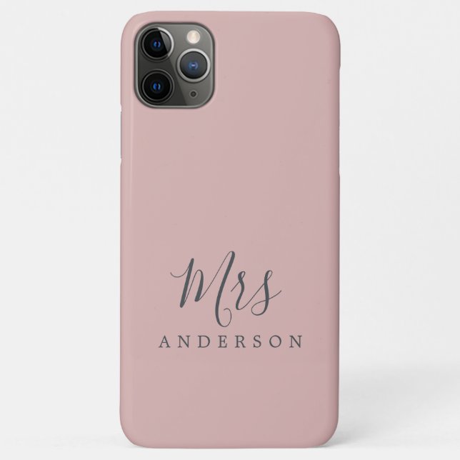 Funda De Case-Mate Para iPhone Futura Sra. Moda Script Bride Brida Plata Rosa (Reverso)