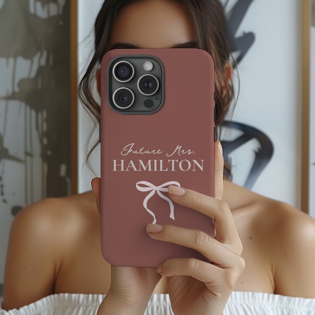 Funda De Case-Mate Para iPhone Future Mrs | Escritura elegante personalizada para (Personalized Bride Phone Case – Engagement, Bridal Shower & Bachelorette Gift)