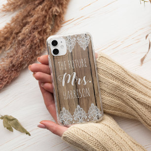 Funda Para iPhone 11 Pro Max Futuro Rústico Sra. Engagement Barn Wood and Lace