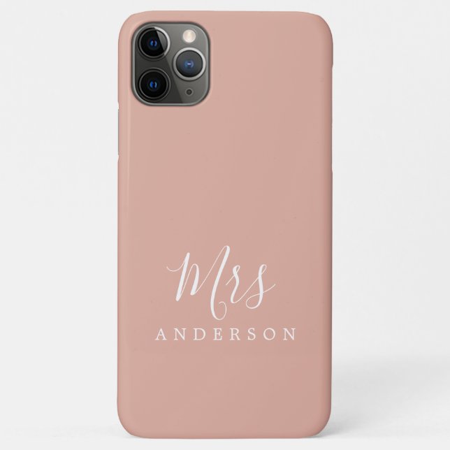 Funda De Case-Mate Para iPhone Futuro Sra Dusty Moda Rosa Script Bride (Reverso)