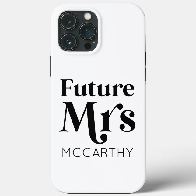 Funda De Case-Mate Para iPhone Futuro Sra. Personalizado Apellido Novia A Ser Fia (Reverso )