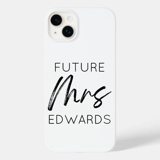 Funda De Case-Mate Para iPhone Futuro Sra. Personalizado Apellido Novia A Ser Fia (Reverso )