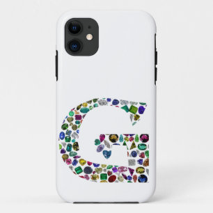 Funda Para iPhone 11 G Initial Gemstone Design