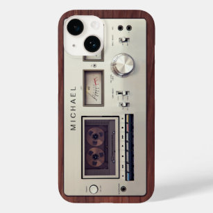 Funda Para iPhone 14 De Case-Mate Gabinete de madera de grabadora estéreo retro Tech
