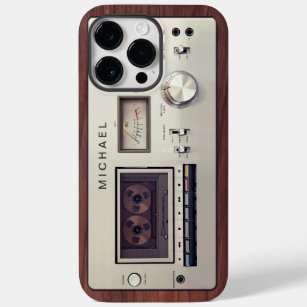Funda Para iPhone 14 Pro Max De Case-Mate Gabinete de madera de grabadora estéreo retro Tech