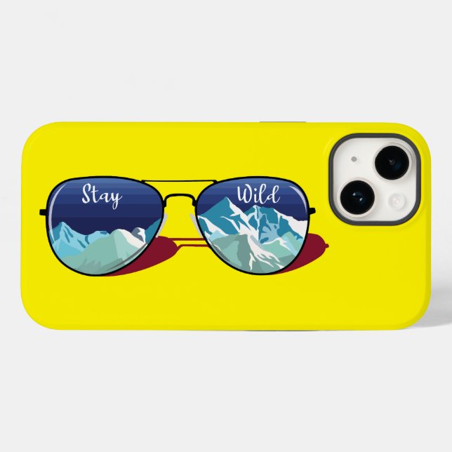 Funda De Case-Mate Para iPhone Gafas de sol de montaña (Reverso (Horizontal))