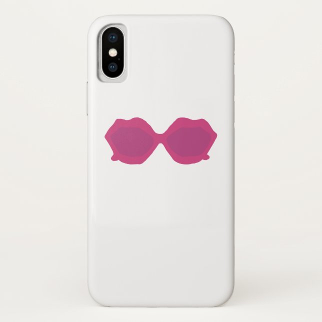 Funda De Case-Mate Para iPhone Gafas de sol modernas rosadas (Reverso)