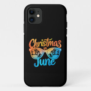 Funda Para iPhone 11 Gafas de sol Navidad en Junio divertidas vacacione
