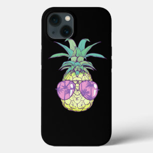 Funda Para iPhone 13 Gafas de sol Piña Aloha Hawaii Vacaciones Hawái
