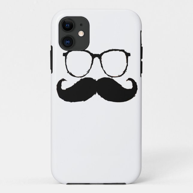 Funda De Case-Mate Para iPhone Gafas divertidas de bigote 3 (Reverso)