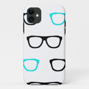 Funda Para iPhone 11 gafas geeky geek azul