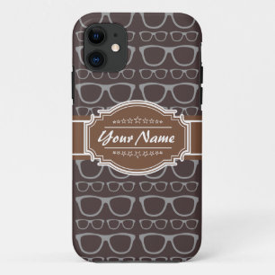 Funda Para iPhone 11 Gafas Hipster de Coffee Nerd Personalizado
