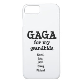 Funda Para iPhone 8/7 Gaga Teléfono maletín Regalo Abuelos Nombres