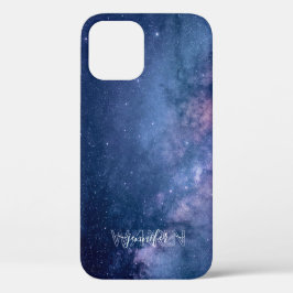 Funda Para iPhone 12 Galaxia azul púrpura