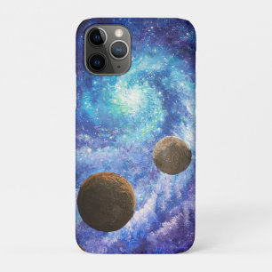 Funda Para iPhone 11 Pro Galaxia azul y planetas