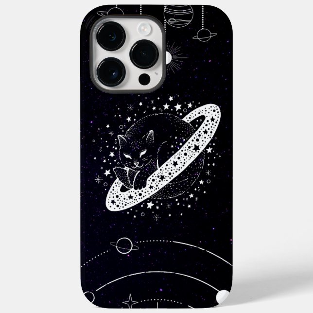Funda De Case-Mate Para iPhone Galaxia blanca y negra (Reverso )