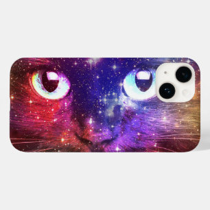 Funda Para iPhone 14 De Case-Mate Galaxia de explosión de color de gato 