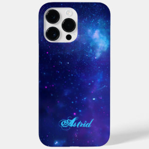 Funda Para iPhone 14 Pro Max De Case-Mate Galaxia de la Vía Láctea Azul Aqua Celestial Perso