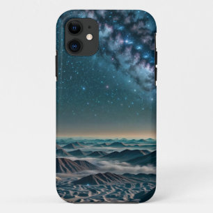 Funda Para iPhone 11 Galaxia de la Vía Láctea sobre montañas del desier