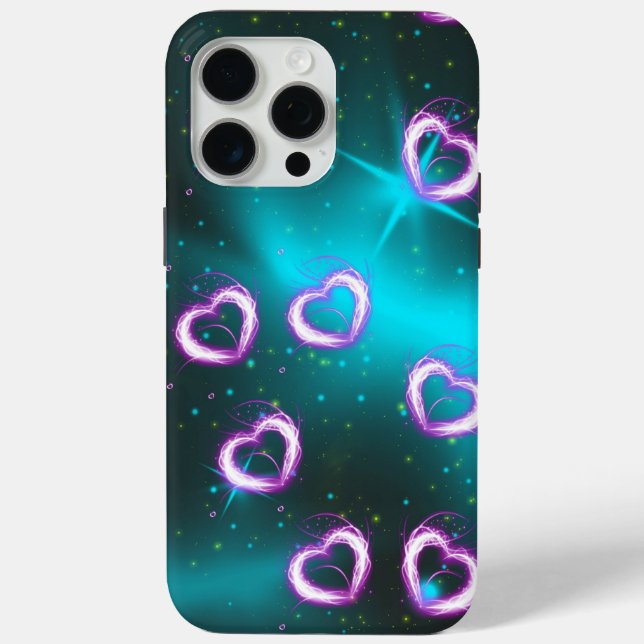 Funda De Case-Mate Para iPhone Galaxia del corazón (Reverso )