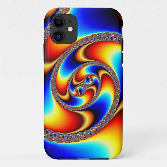 Funda De Case-Mate Para iPhone Galaxia espiral - Arte fractal (Reverso)
