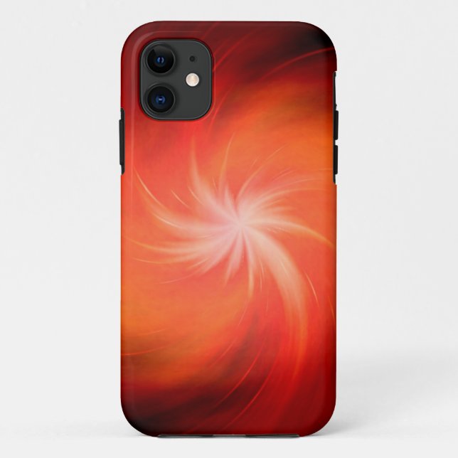 Funda De Case-Mate Para iPhone Galaxia espiral roja clara (Reverso)