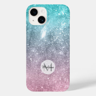 Funda Para iPhone 14 De Case-Mate Galaxia marina rosa azul Aqua abstracta Monograma