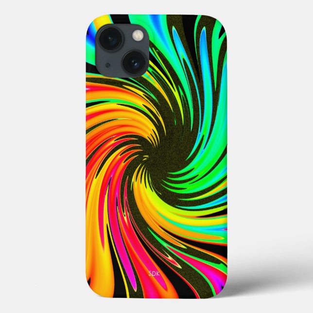 Funda De Case-Mate Para iPhone Galaxia Neon Whirlpool (Reverso)