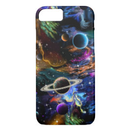 Funda Para iPhone 8/7 Galaxia Planetas Espaciales Nebulosa