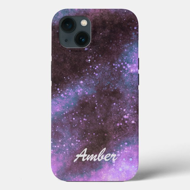 Funda De Case-Mate Para iPhone Galaxia Rosa Brilla Abstracto Personalizado (Reverso )