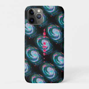 Funda Para iPhone 11 Pro Galaxias de espiral verde lejana en el espacio
