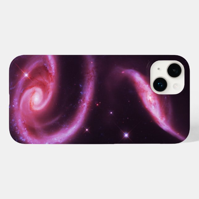 Funda De Case-Mate Para iPhone Galaxias de Rosa Rosa (Reverso  (Hotizontal))