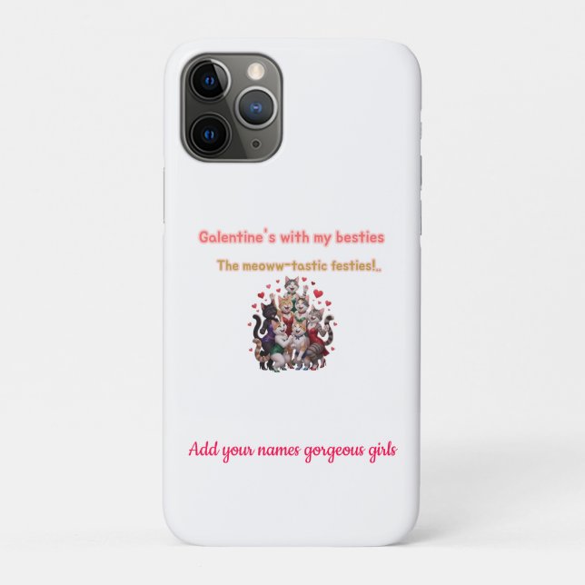 Funda De Case-Mate Para iPhone Galentine's with my besties (Reverso)