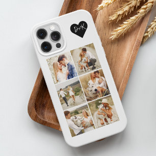 Funda Para iPhone 15 Pro Max Galería Monogramada de 8 fotos personalizadas