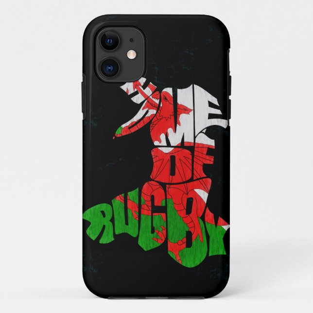 Funda De Case-Mate Para iPhone Gales Hogar de Rugby (Reverso)