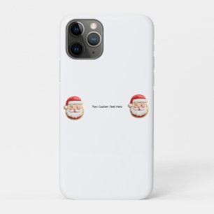 Funda Para iPhone 11 Pro Galleta de Navidad de Santa de Texto Personalizado